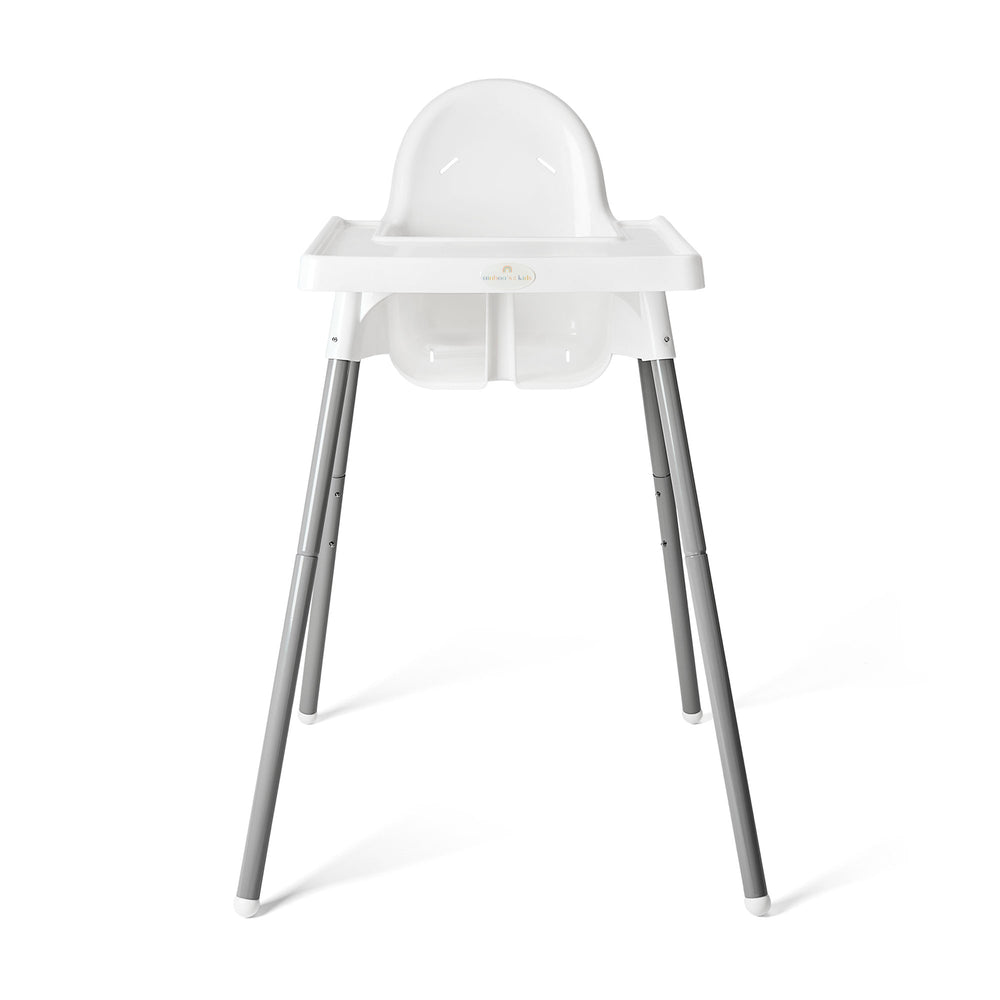 SILLA ALTA DE BEBÉ / ALTURA AJUSTABLE / BLANCA
