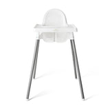 SILLA ALTA DE BEBÉ / ALTURA AJUSTABLE / BLANCA