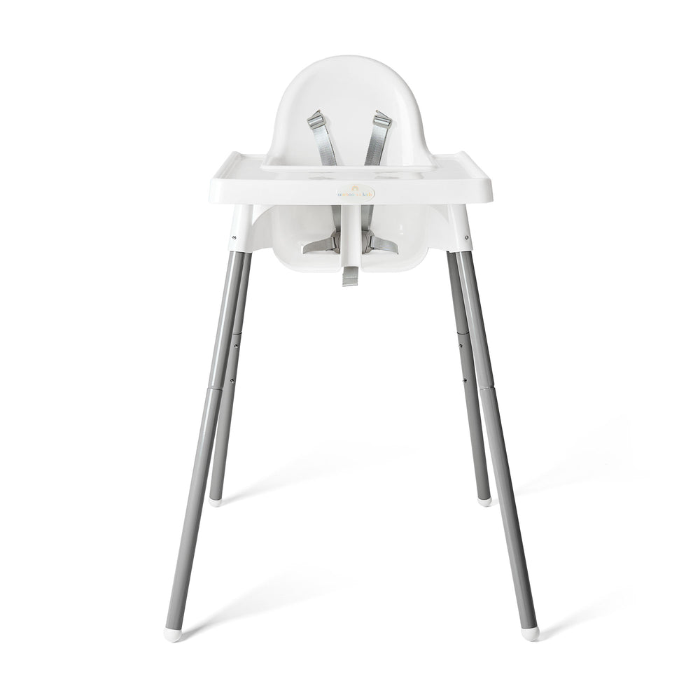 SILLA ALTA DE BEBÉ / ALTURA AJUSTABLE / BLANCA