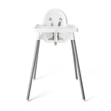 SILLA ALTA DE BEBÉ / ALTURA AJUSTABLE / BLANCA