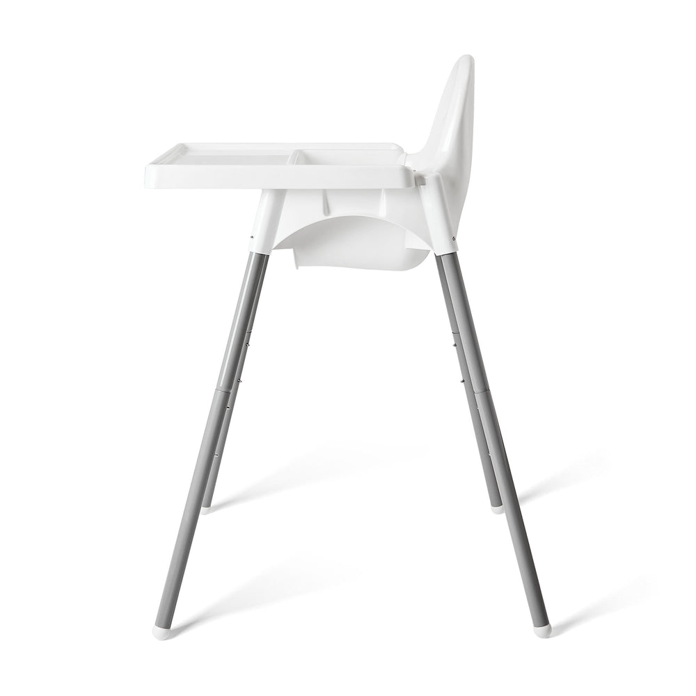 SILLA ALTA DE BEBÉ / ALTURA AJUSTABLE / BLANCA