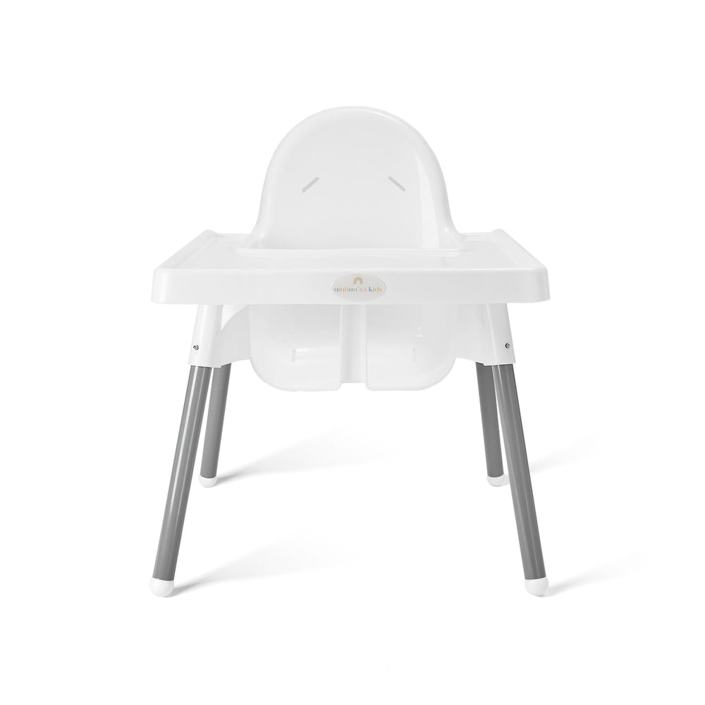SILLA ALTA DE BEBÉ / ALTURA AJUSTABLE / BLANCA