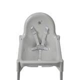 SILLA ALTA DE BEBÉ / ALTURA AJUSTABLE / GRIS