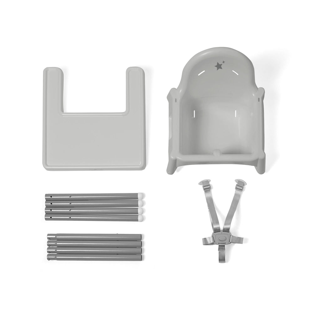 SILLA ALTA DE BEBÉ / ALTURA AJUSTABLE / GRIS
