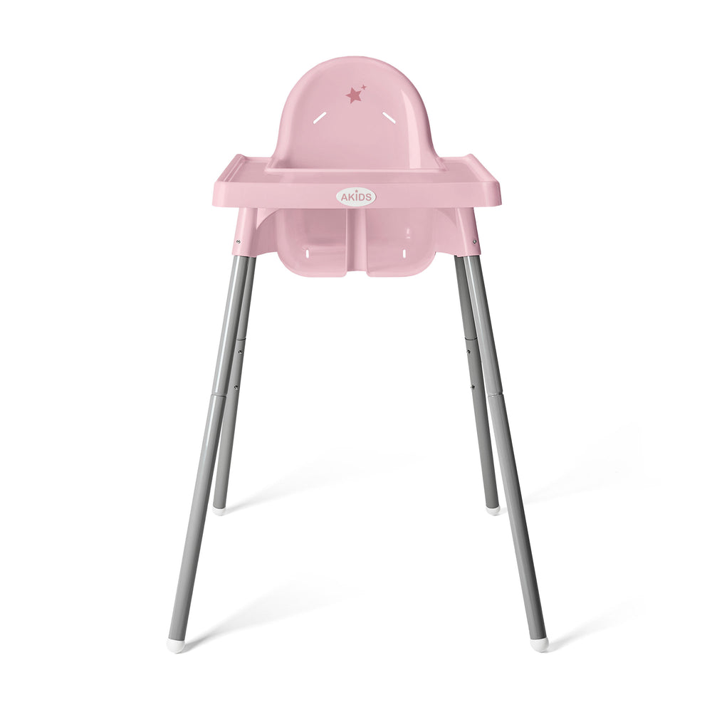 SILLA ALTA DE BEBÉ / ALTURA AJUSTABLE / ROSA
