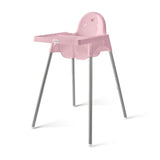 SILLA ALTA DE BEBÉ / ALTURA AJUSTABLE / ROSA