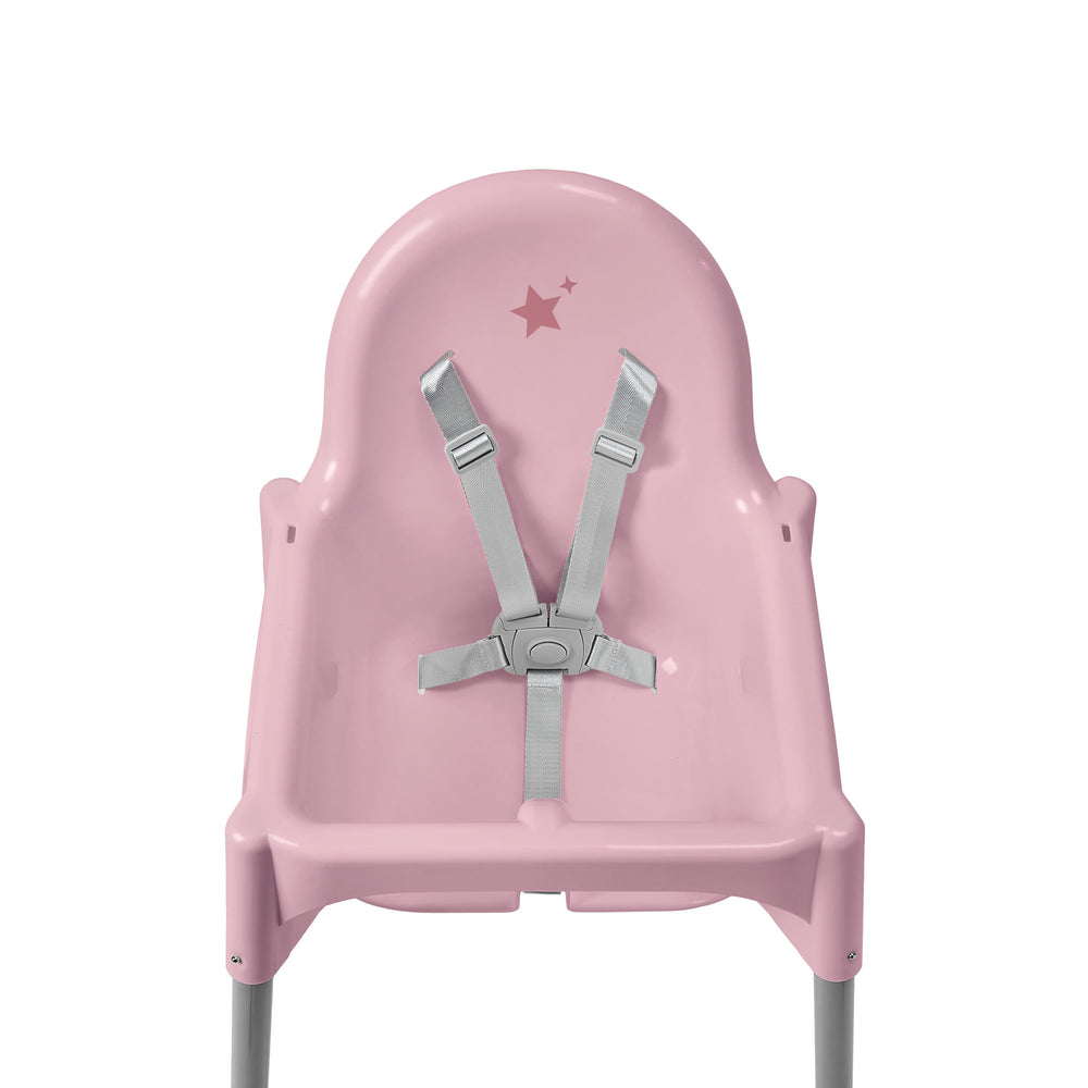SILLA ALTA DE BEBÉ / ALTURA AJUSTABLE / ROSA