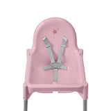 SILLA ALTA DE BEBÉ / ALTURA AJUSTABLE / ROSA