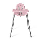 SILLA ALTA DE BEBÉ / ALTURA AJUSTABLE / ROSA