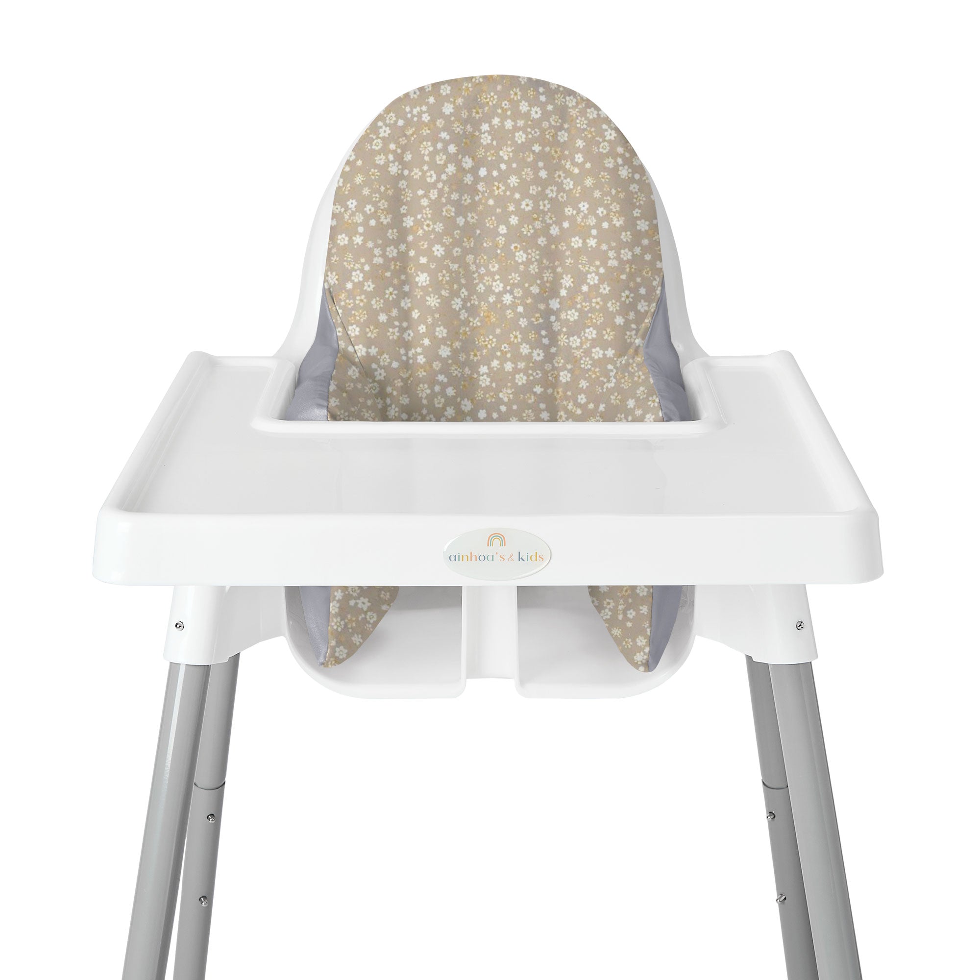 FUNDA PARA SILLA ALTA, FLOR BLANCA