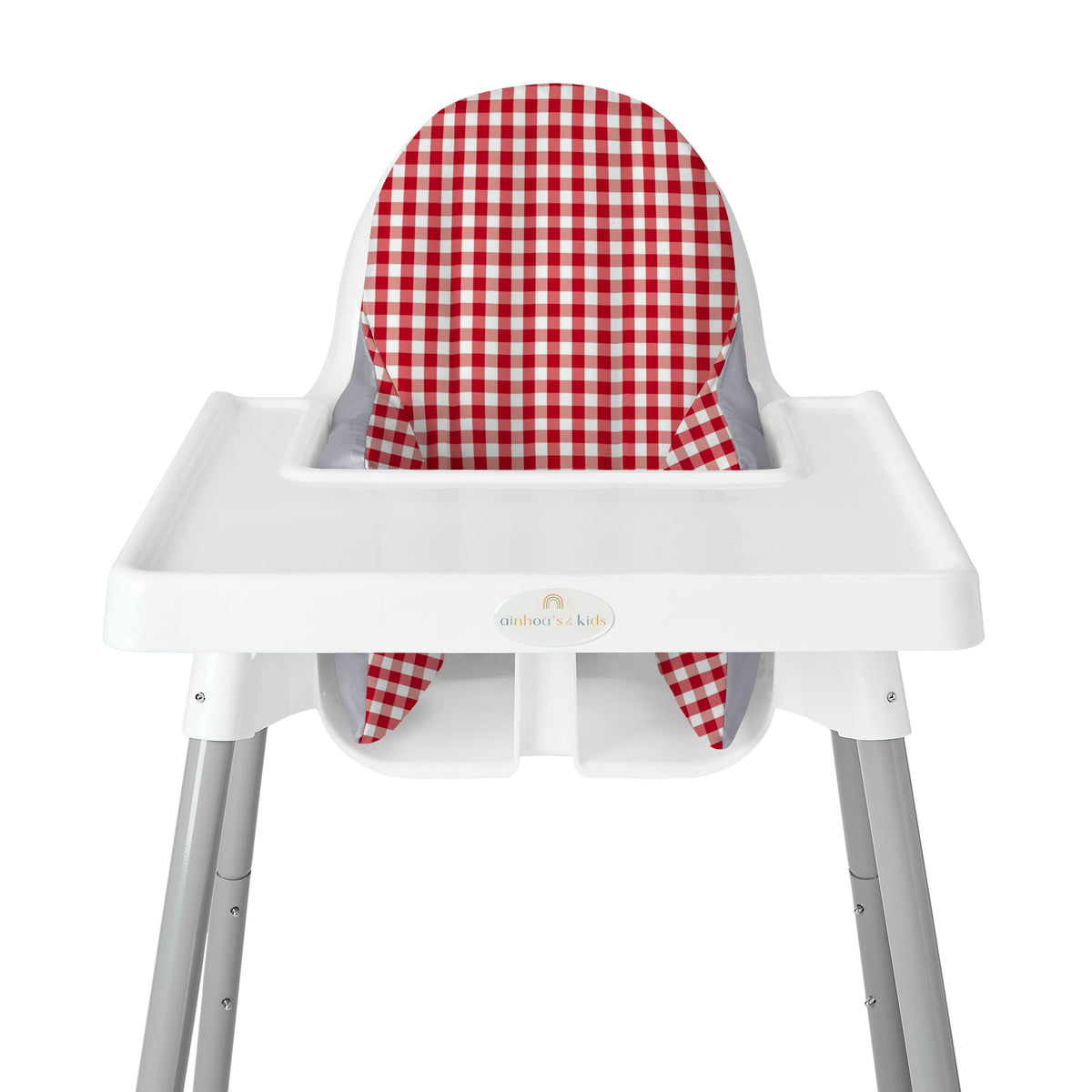 FUNDA PARA SILLA ALTA, CUADRO ROJO
