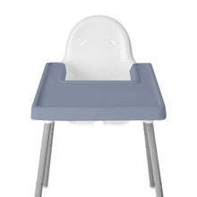 MANTEL DE SILICÓN PARA SILLA ALTA DE BEBÉ , AZUL GRIS