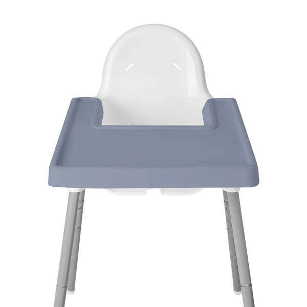 MANTEL DE SILICÓN PARA SILLA ALTA DE BEBÉ , AZUL GRIS