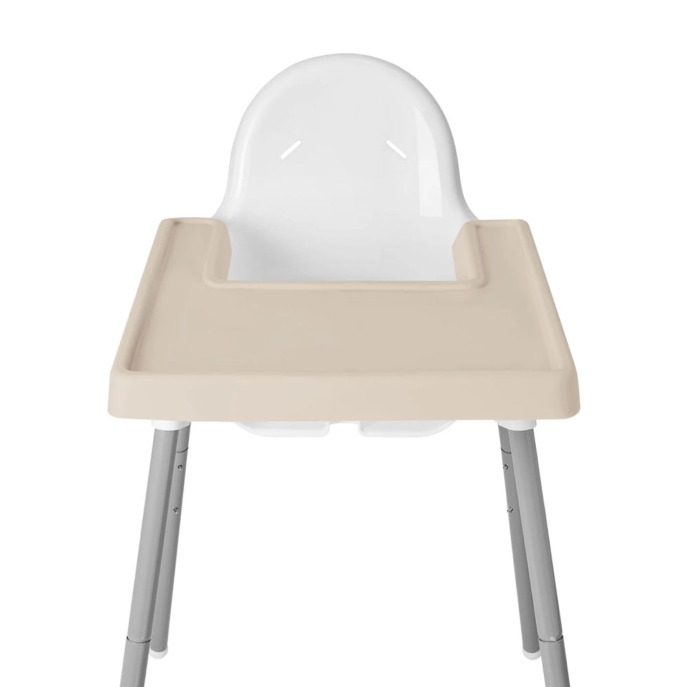 MANTEL DE SILICÓN PARA SILLA ALTA DE BEBÉ , GRIS ARENA