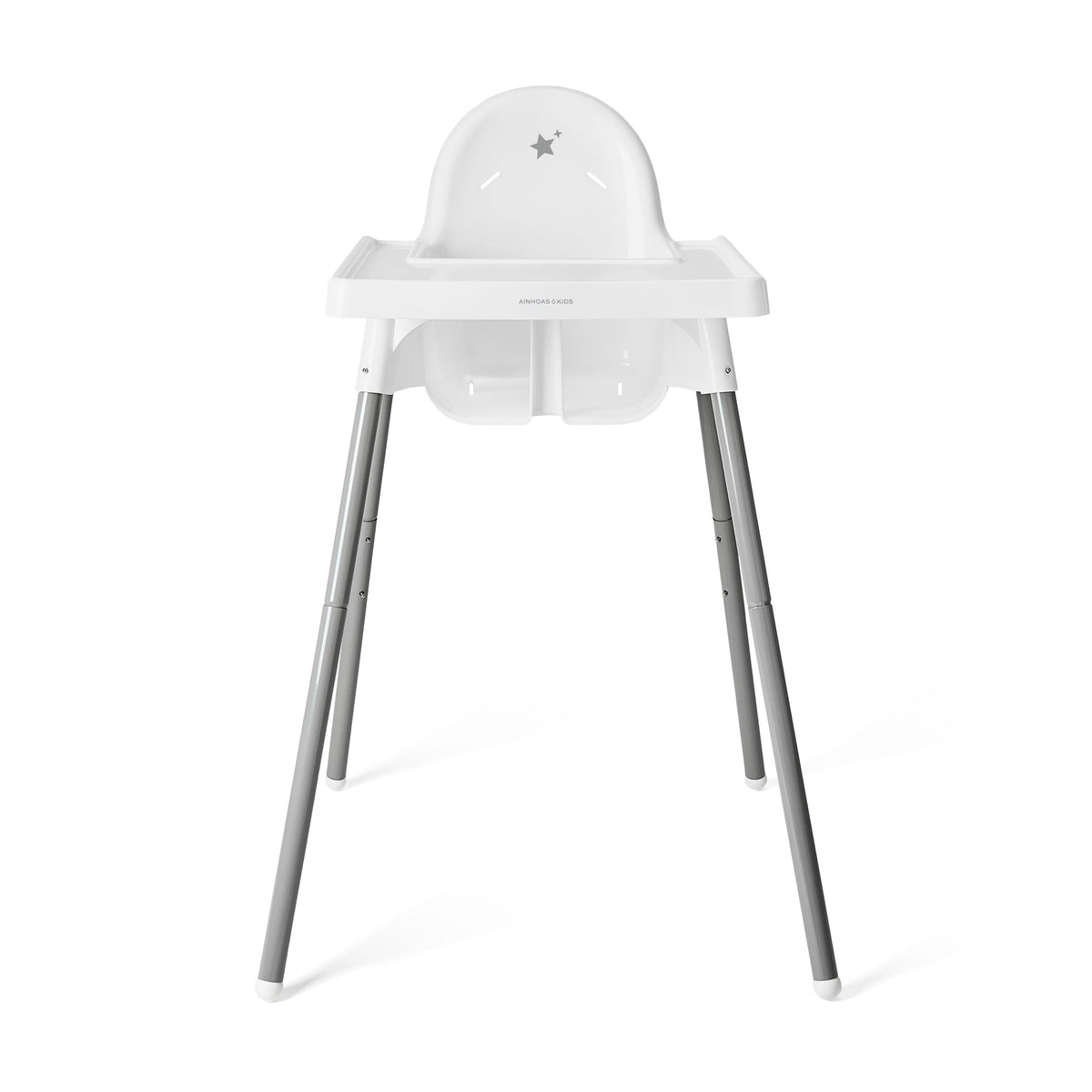 SILLA ALTA DE BEBÉ / ALTURA AJUSTABLE / BLANCA
