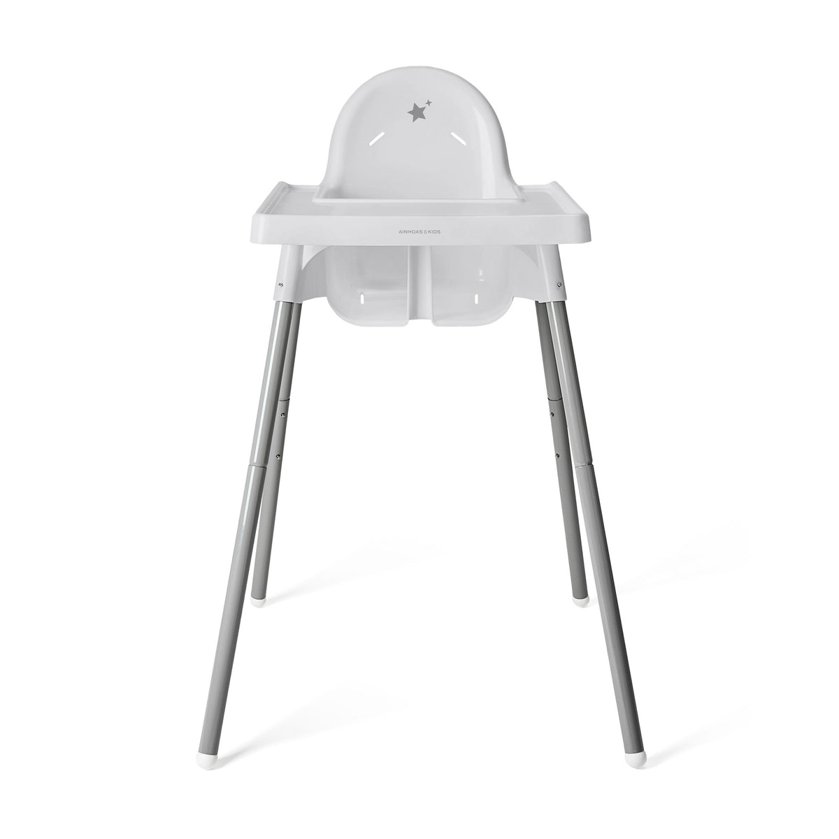 SILLA ALTA DE BEBÉ / ALTURA AJUSTABLE / GRIS