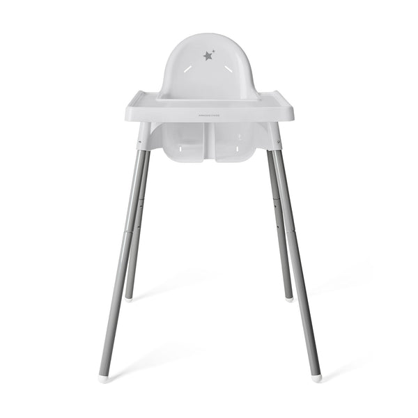 SILLA ALTA DE BEBÉ / ALTURA AJUSTABLE / GRIS